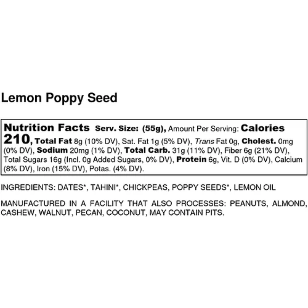 Lemon Poppy Seed 12pack Bars WellBean