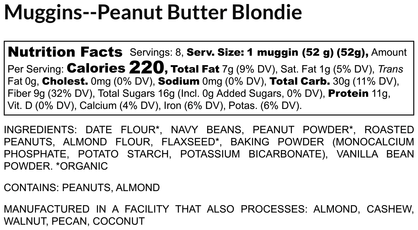 
                  
                    Muggins-Peanut Butter Blondie
                  
                