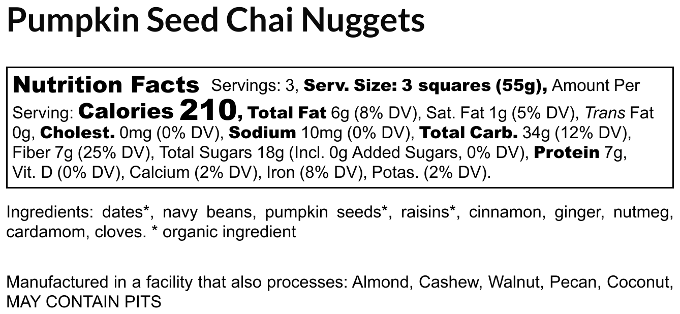 
                  
                    Pumpkin Chai Nuggets
                  
                