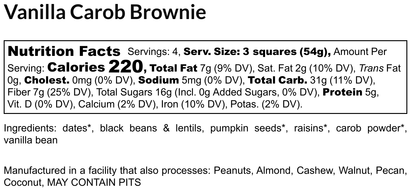
                  
                    Vanilla Carob Brownie Nuggets 7.6oz
                  
                